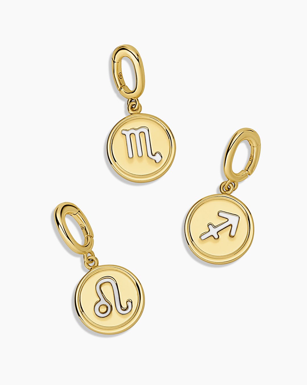 18k gold plated zodiac charms