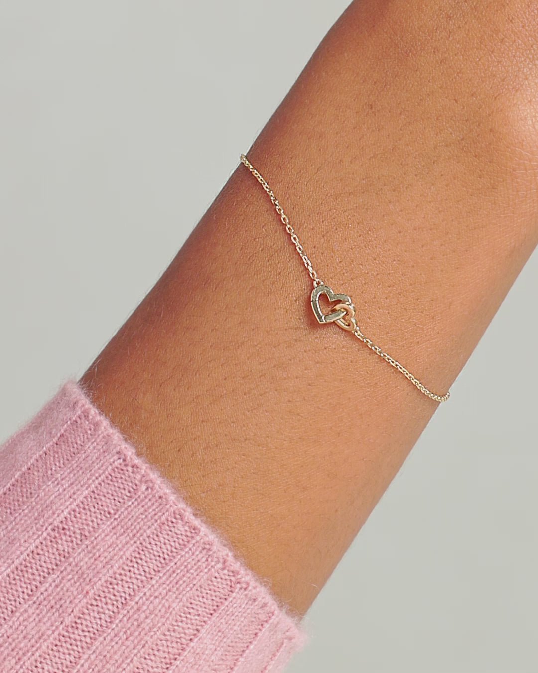 14k Gold Parker Heart Bracelet || option::14k Solid Gold