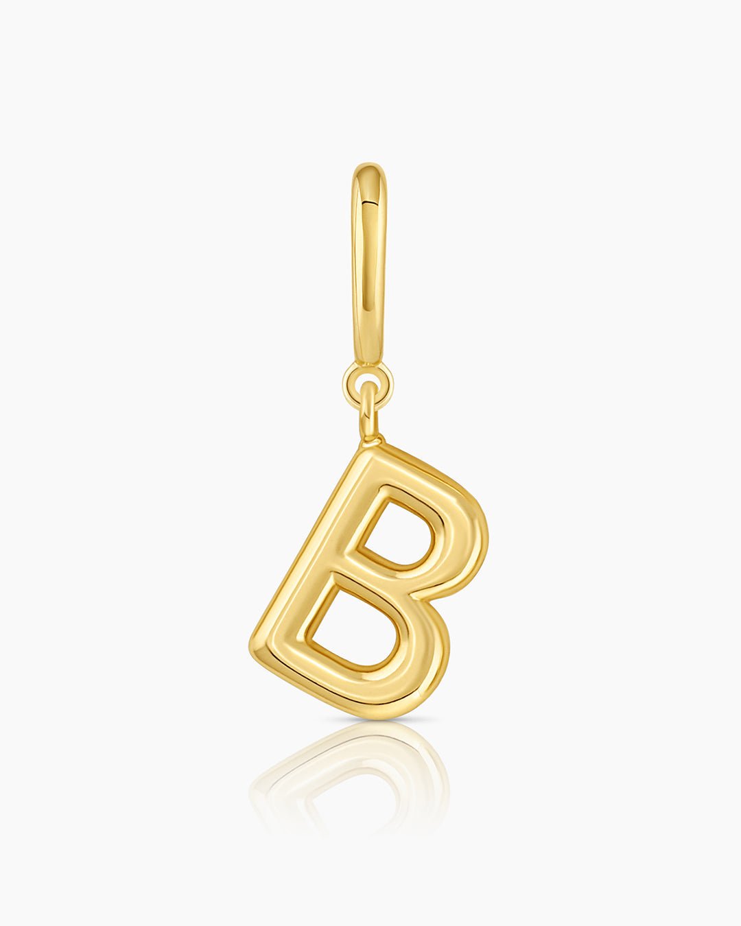 Alphabet Helium Parker Charm #B || option::18k Gold Plated, B