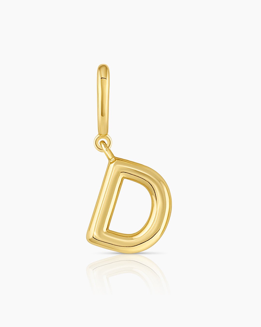 Alphabet Helium Parker Charm #D || option::18k Gold Plated, D