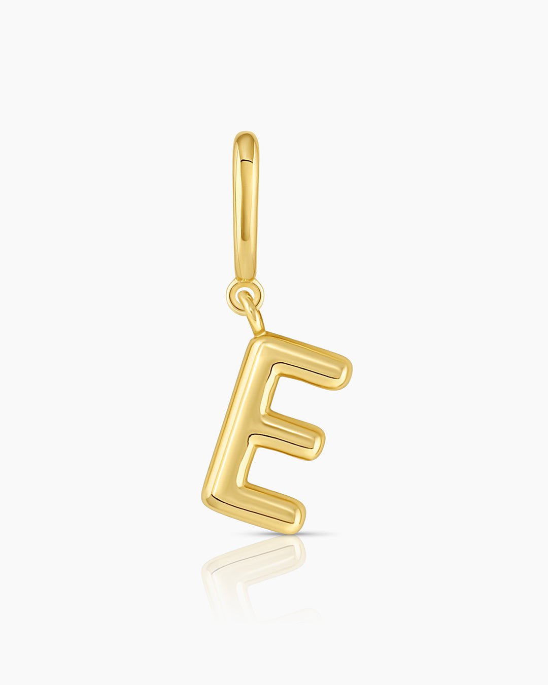 Alphabet Helium Parker Charm #E || option::18k Gold Plated, E