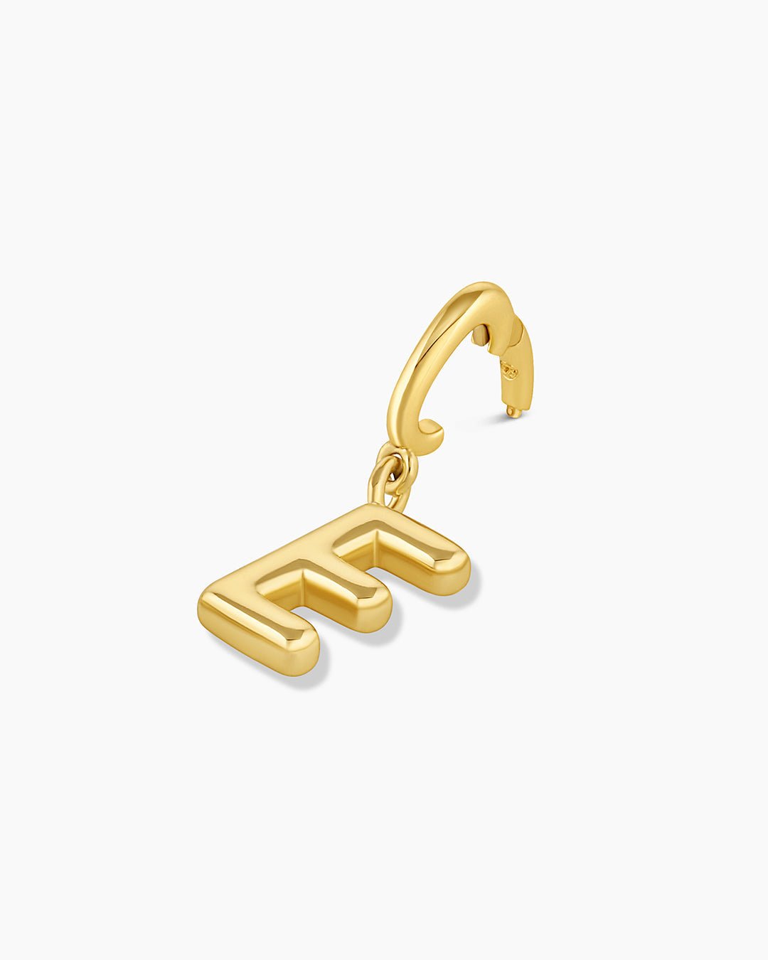 Alphabet Helium Parker Charm #E || option::18k Gold Plated, E