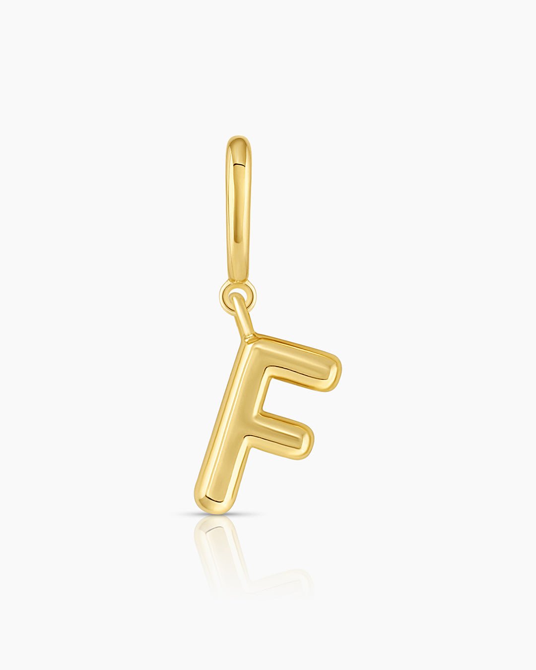 Alphabet Helium Parker Charm #F || option::18k Gold Plated, F