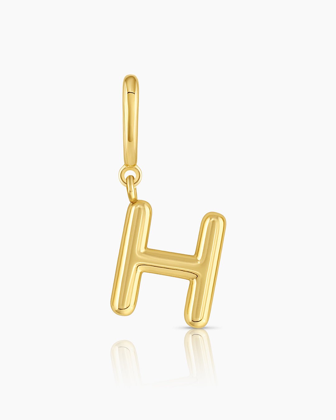 Alphabet Helium Parker Charm #H || option::18k Gold Plated, H