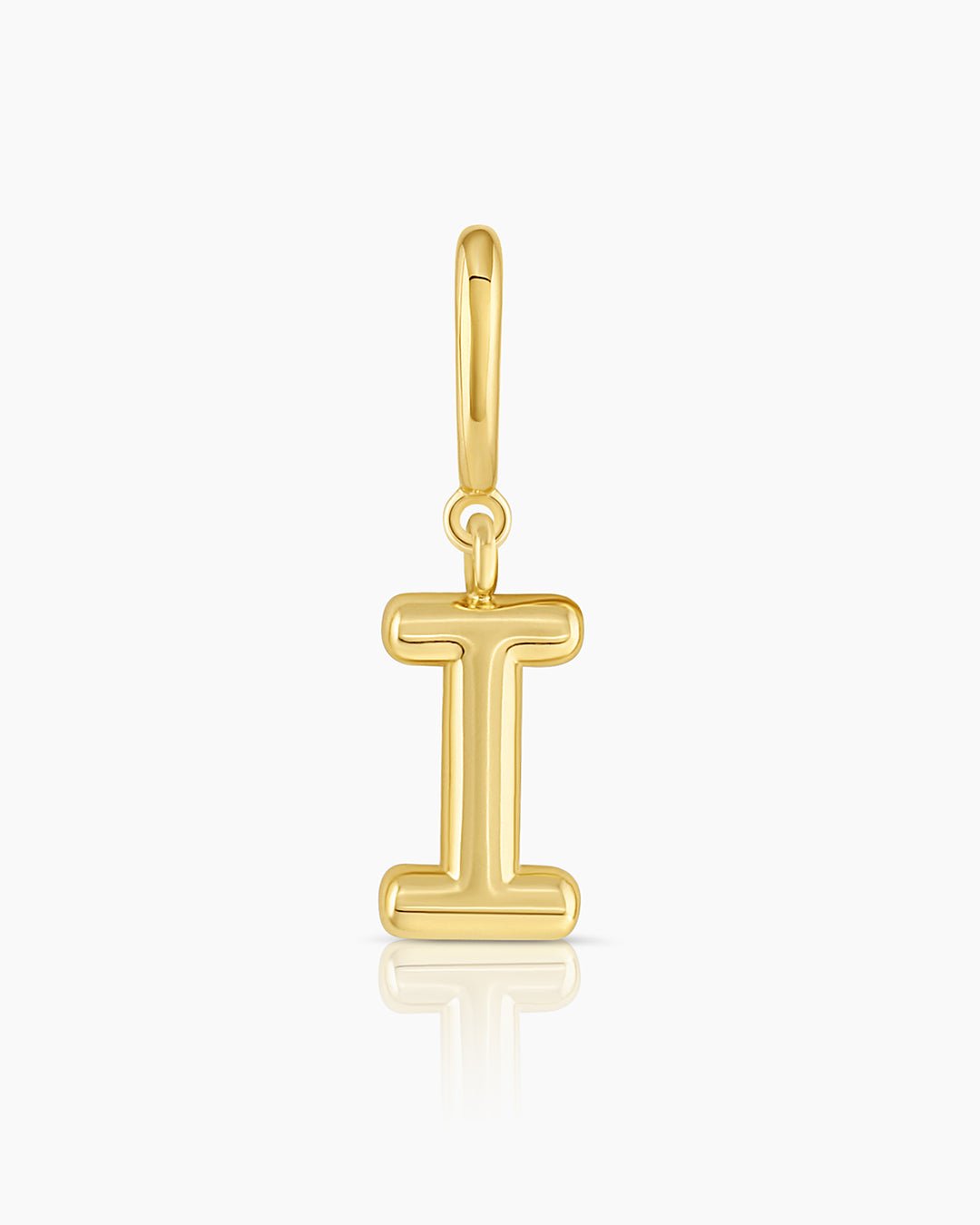 Alphabet Helium Parker Charm #I || option::18k Gold Plated, I