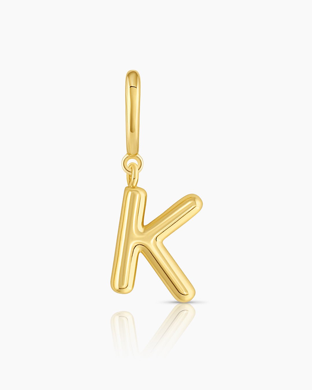 Alphabet Helium Parker Charm #K || option::18k Gold Plated, K