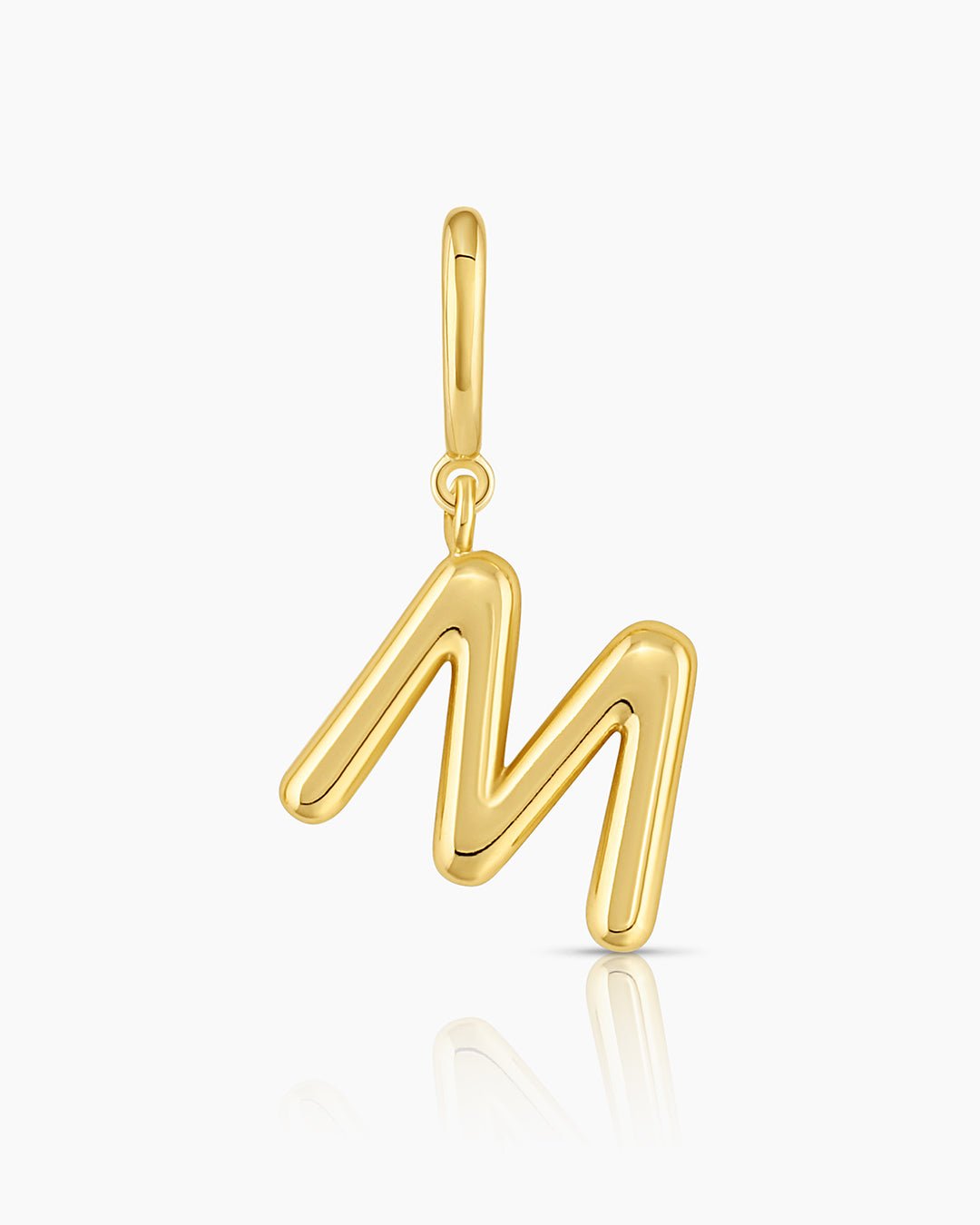 Alphabet Helium Parker Charm #M || option::18k Gold Plated, M