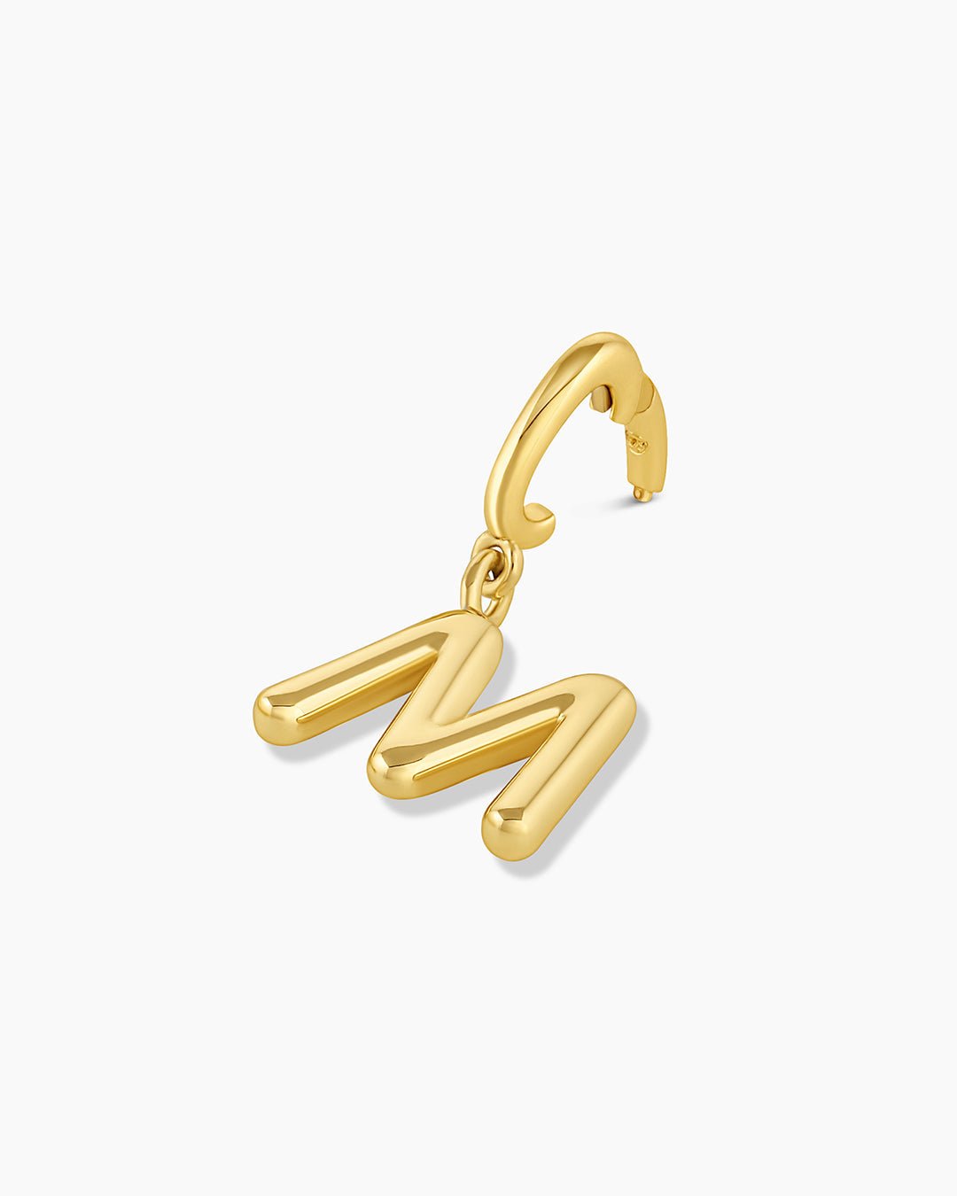 Alphabet Helium Parker Charm #M || option::18k Gold Plated, M