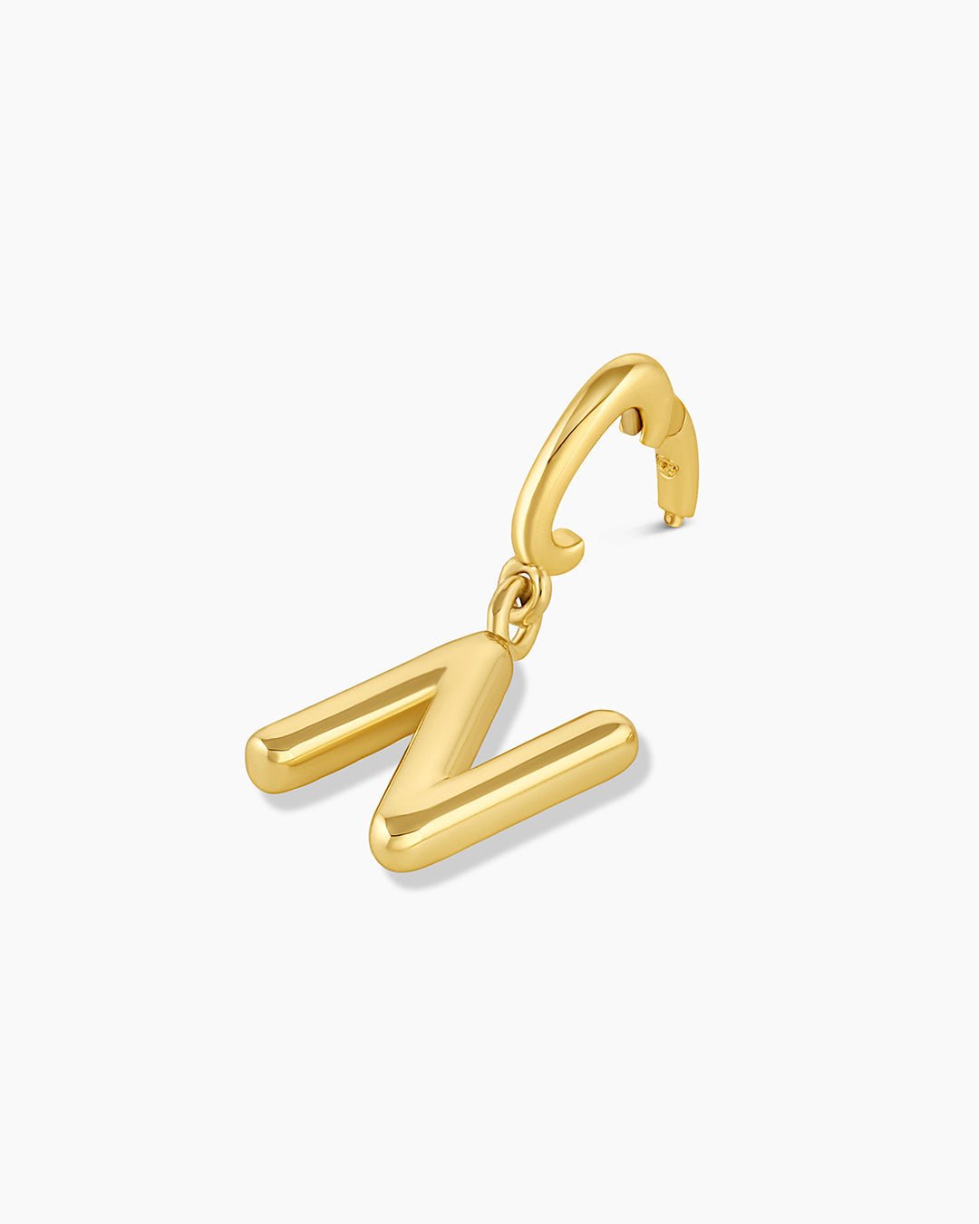 Alphabet Helium Parker Charm #N || option::18k Gold Plated, N