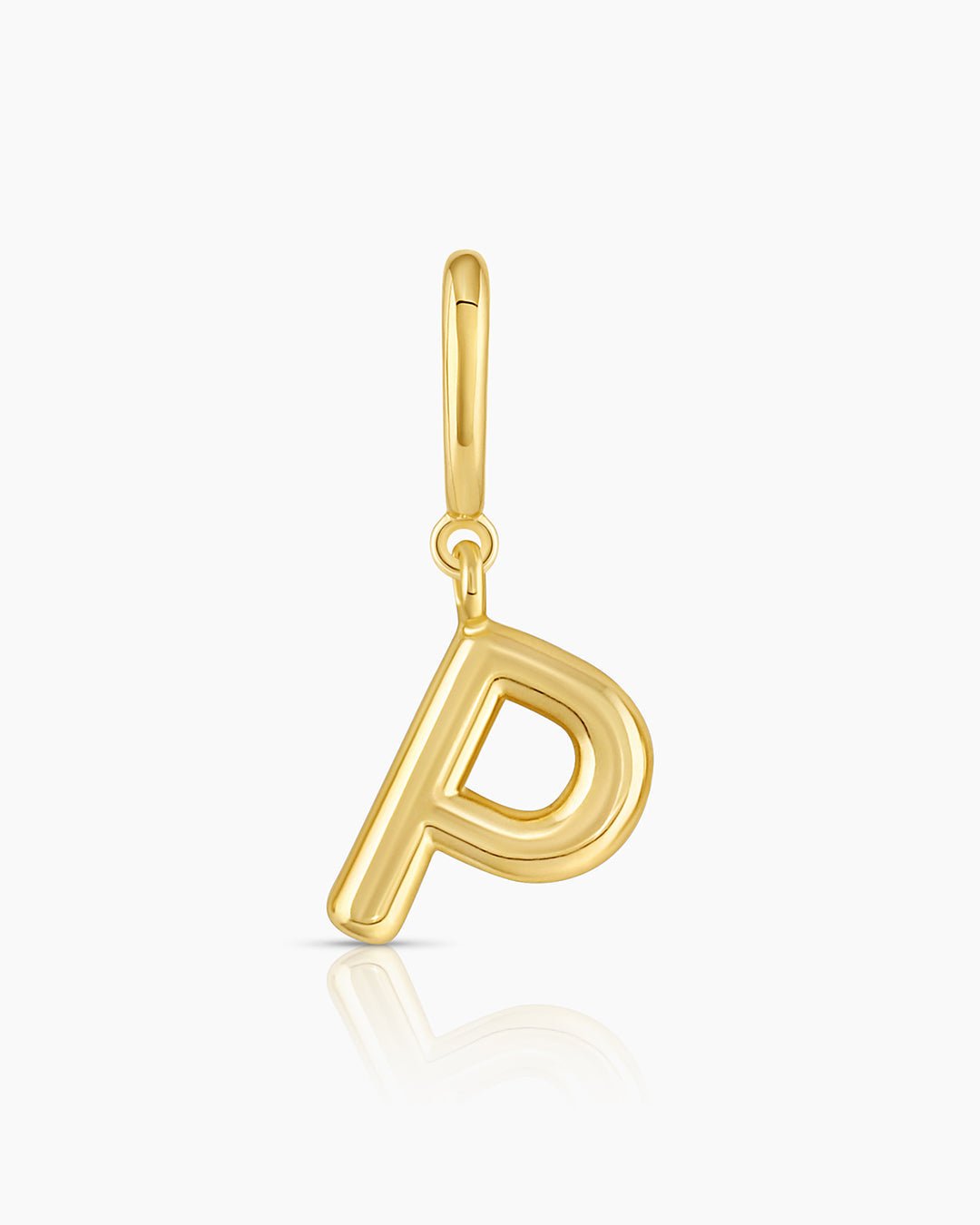 Alphabet Helium Parker Charm #P || option::18k Gold Plated, P