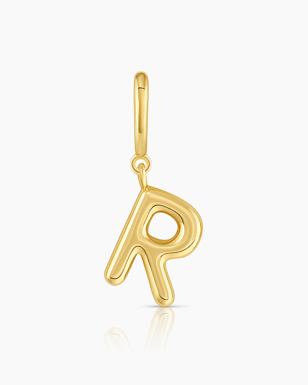 Alphabet Helium Parker Charm #R || option::18k Gold Plated, R