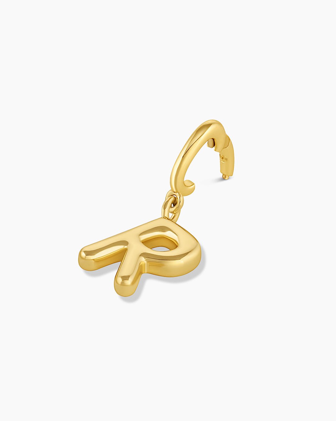 Alphabet Helium Parker Charm #R || option::18k Gold Plated, R