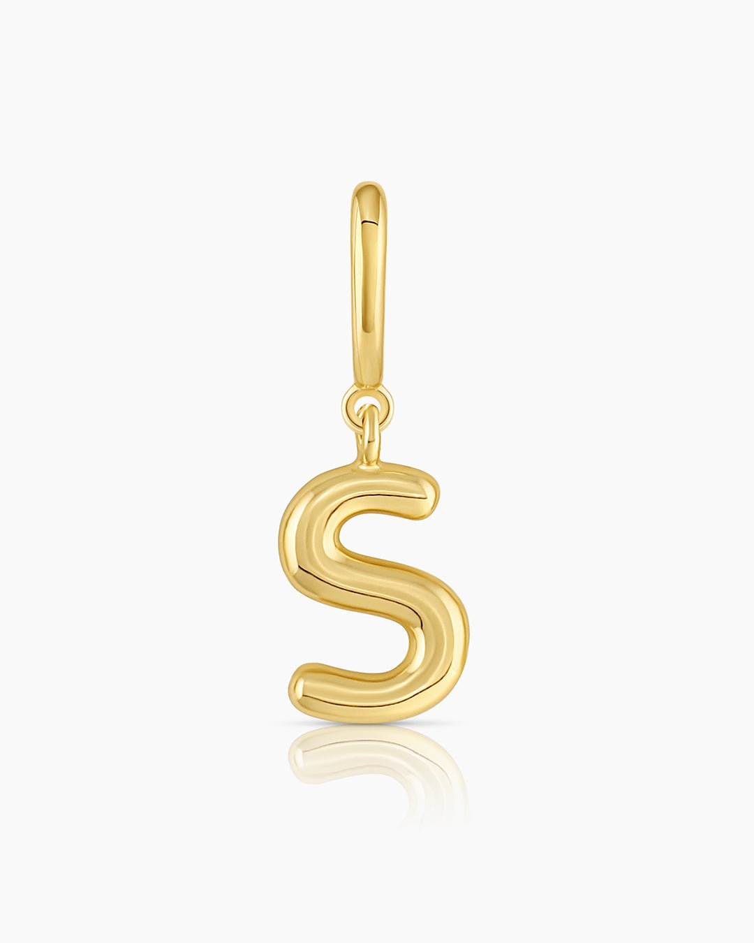 Alphabet Helium Parker Charm #S || option::18k Gold Plated, S