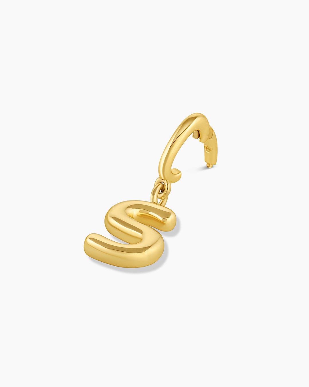 Alphabet Helium Parker Charm #S || option::18k Gold Plated, S