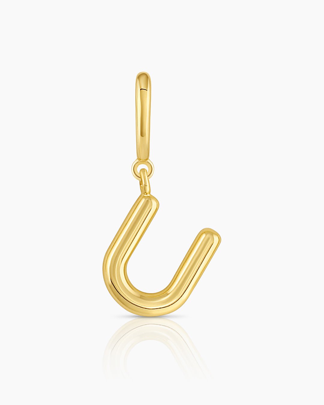 Alphabet Helium Parker Charm #U || option::18k Gold Plated, U