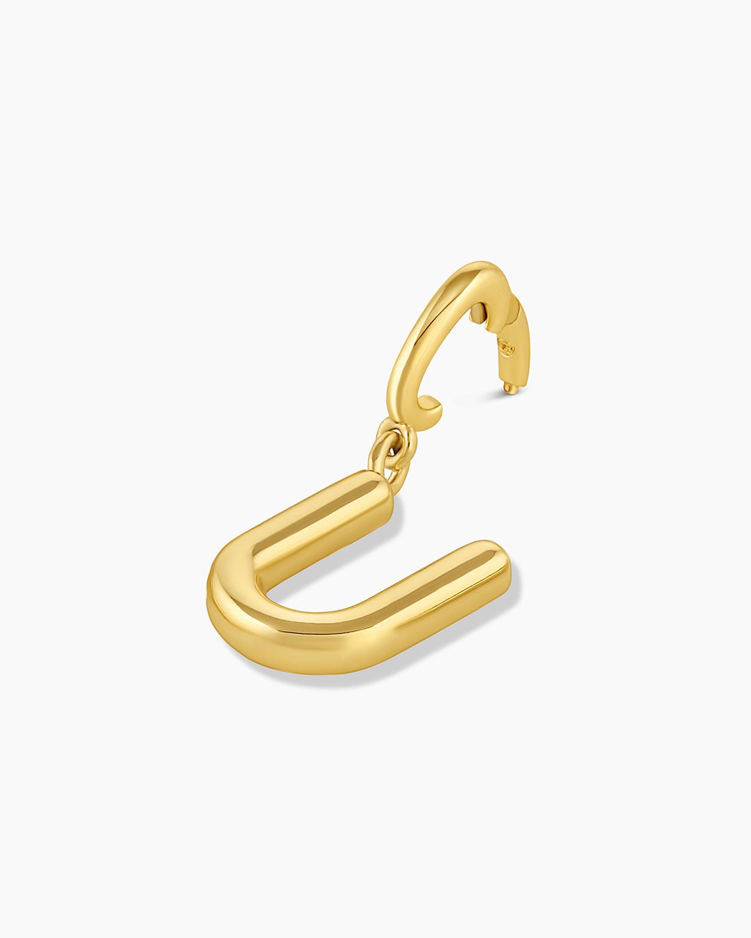 Alphabet Helium Parker Charm #U || option::18k Gold Plated, U