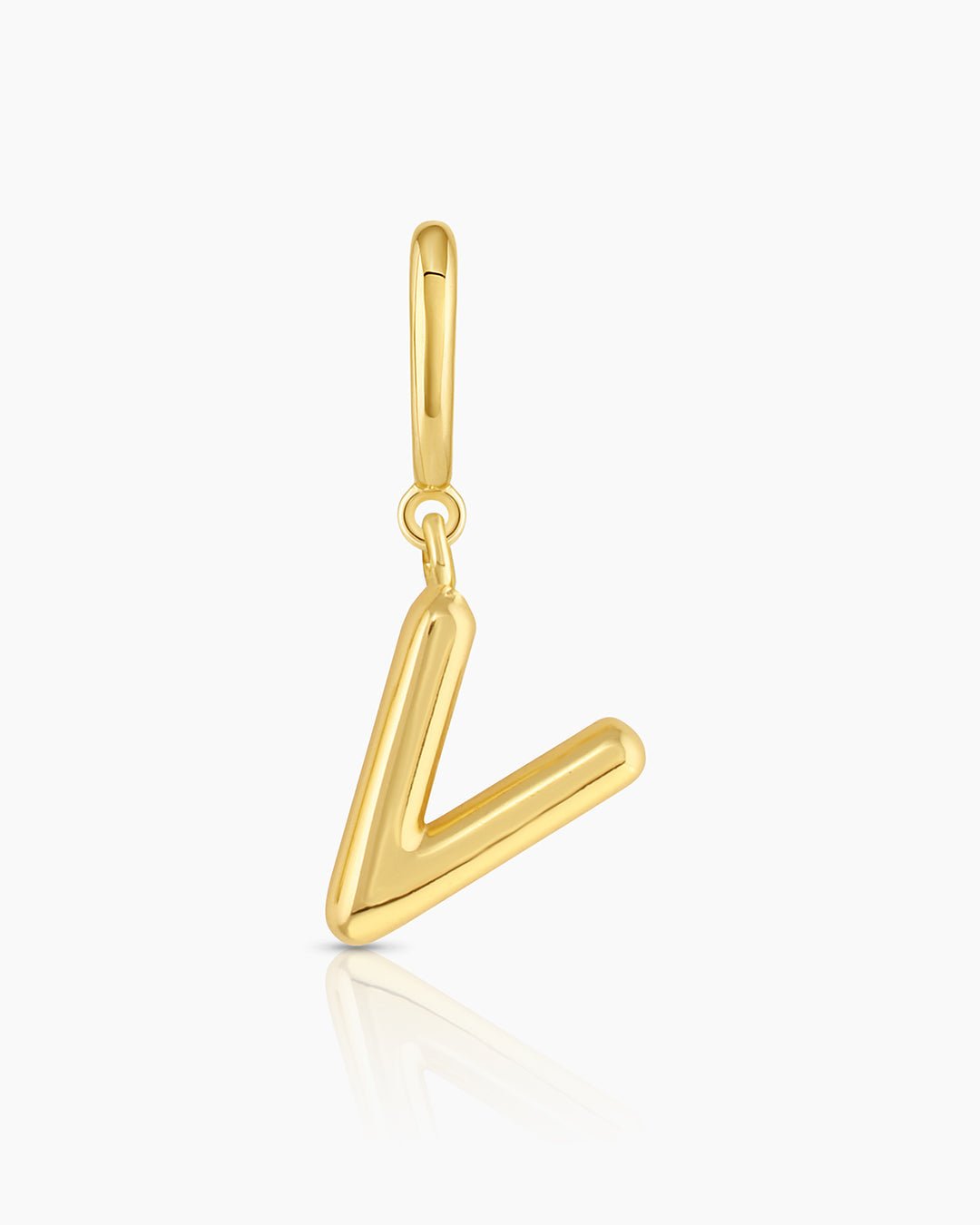 Alphabet Helium Parker Charm #V || option::18k Gold Plated, V