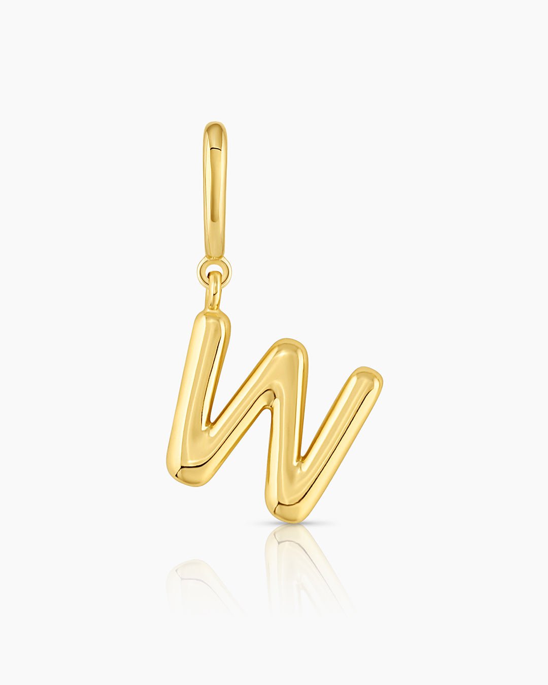 Alphabet Helium Parker Charm #W || option::18k Gold Plated, W