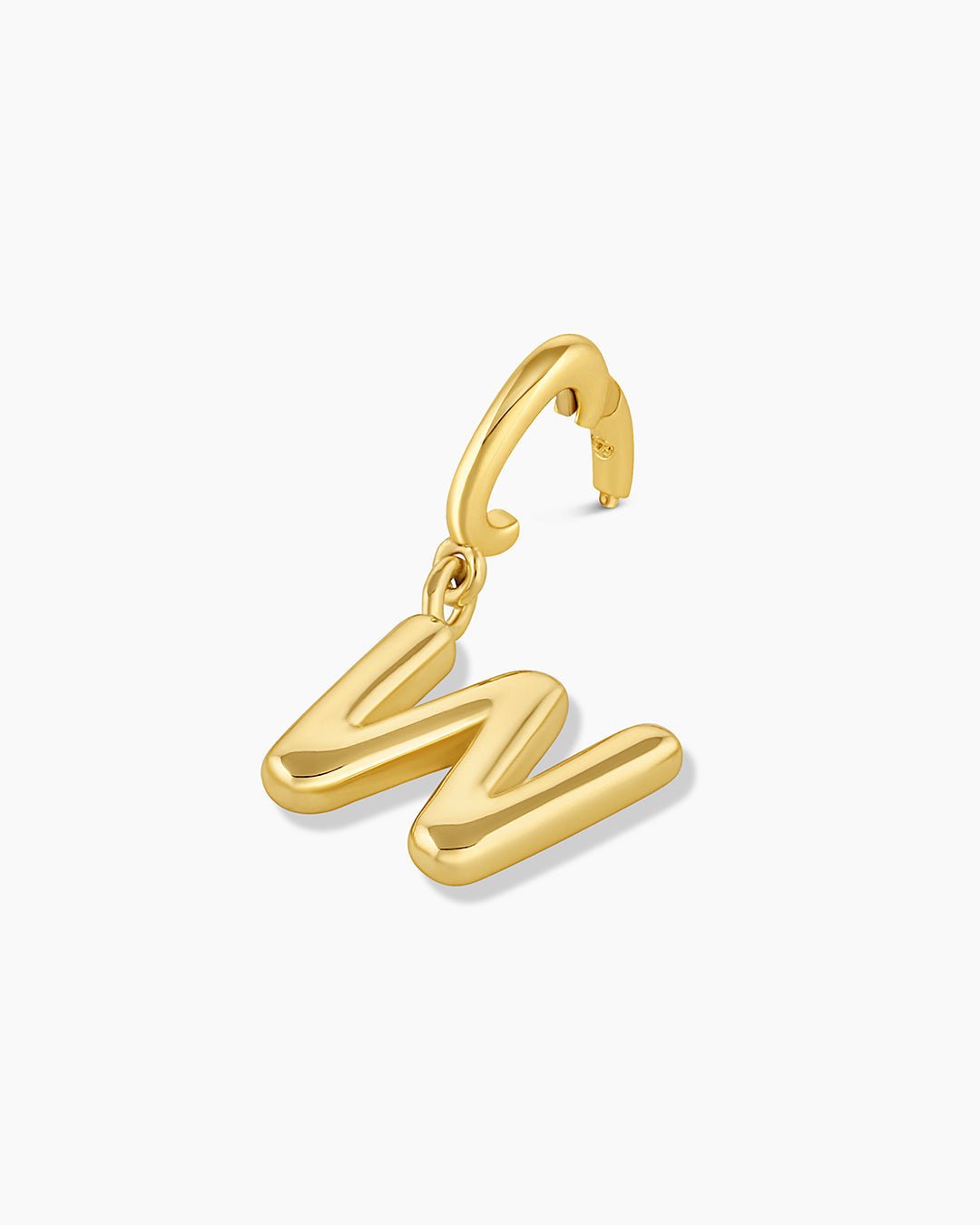 Alphabet Helium Parker Charm #W || option::18k Gold Plated, W