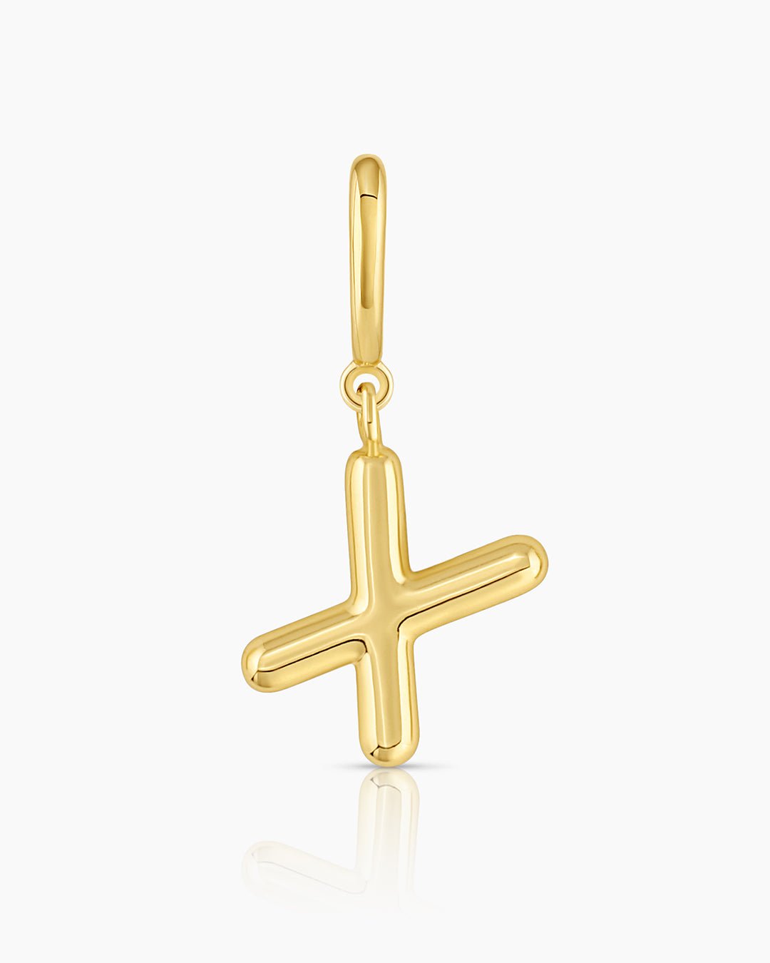 Alphabet Helium Parker Charm #X || option::18k Gold Plated, X