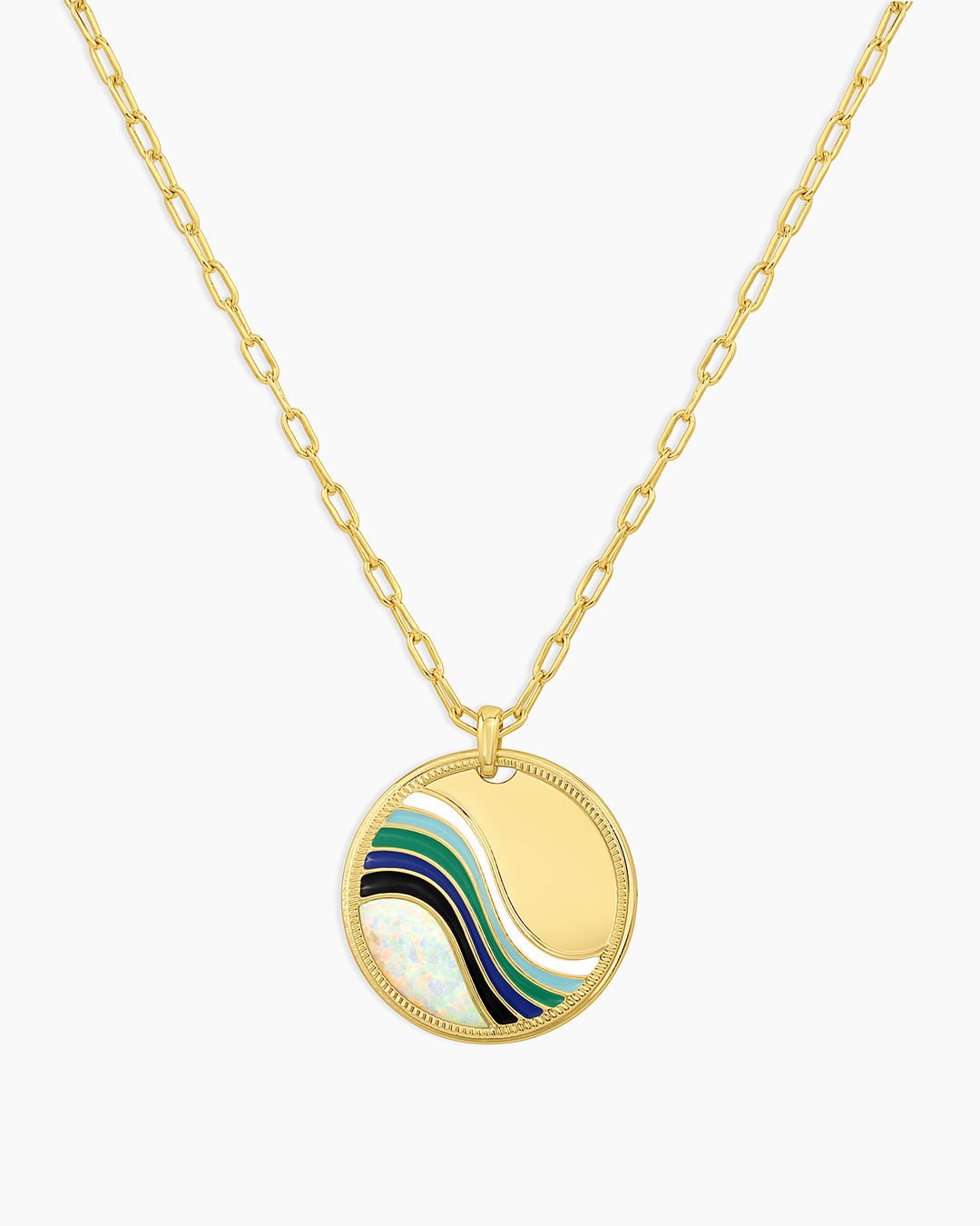 Swell Pendant Necklace || option::18k Gold Plated