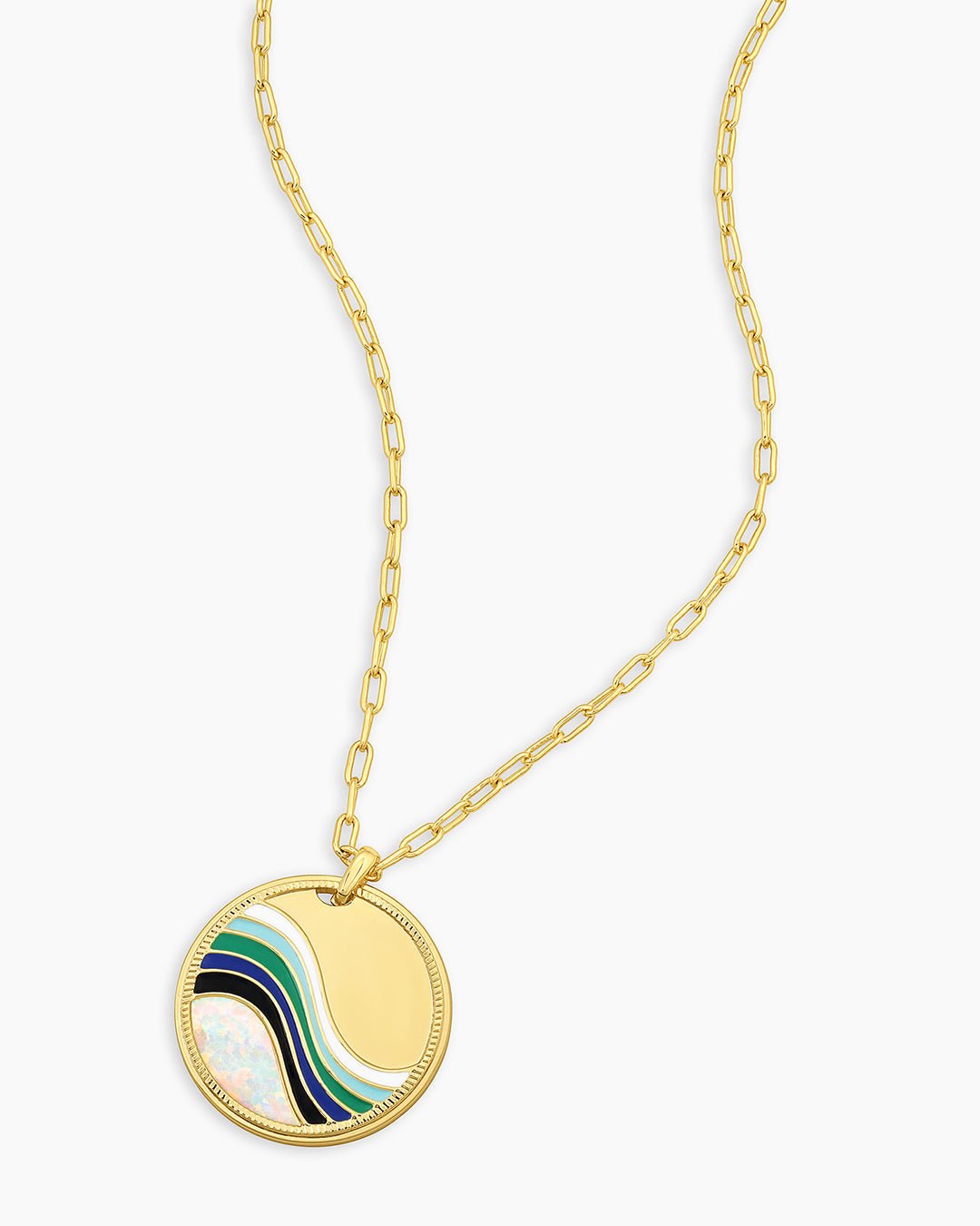 Swell Pendant Necklace || option::18k Gold Plated