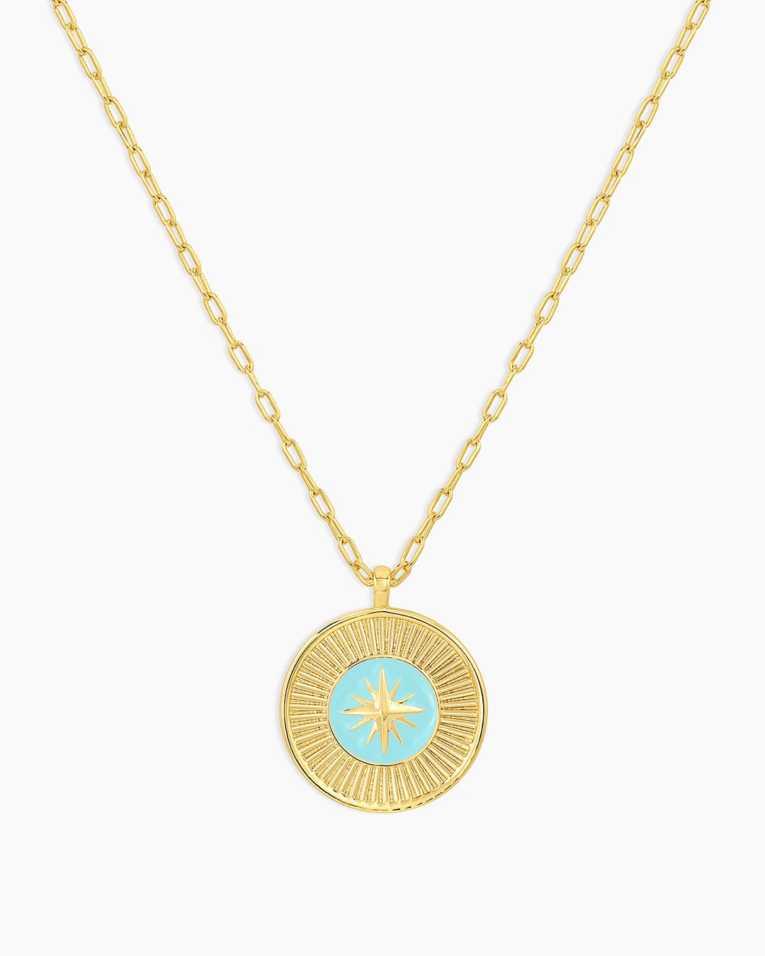 Compass Pendant Necklace || option::18k Gold Plated