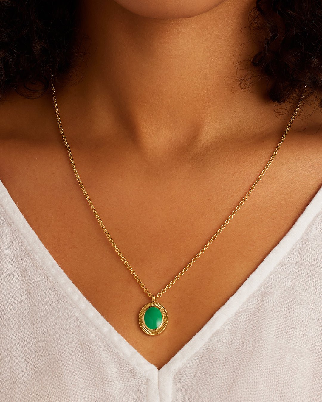 Kelly Pendant Necklace || option::18k Gold Plated