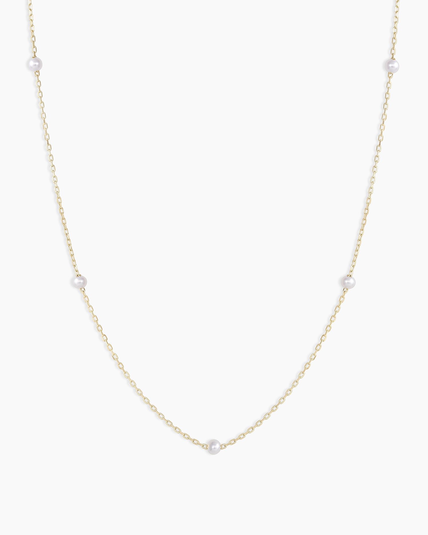 Pearl Newport Necklace  || option::14k Solid Gold