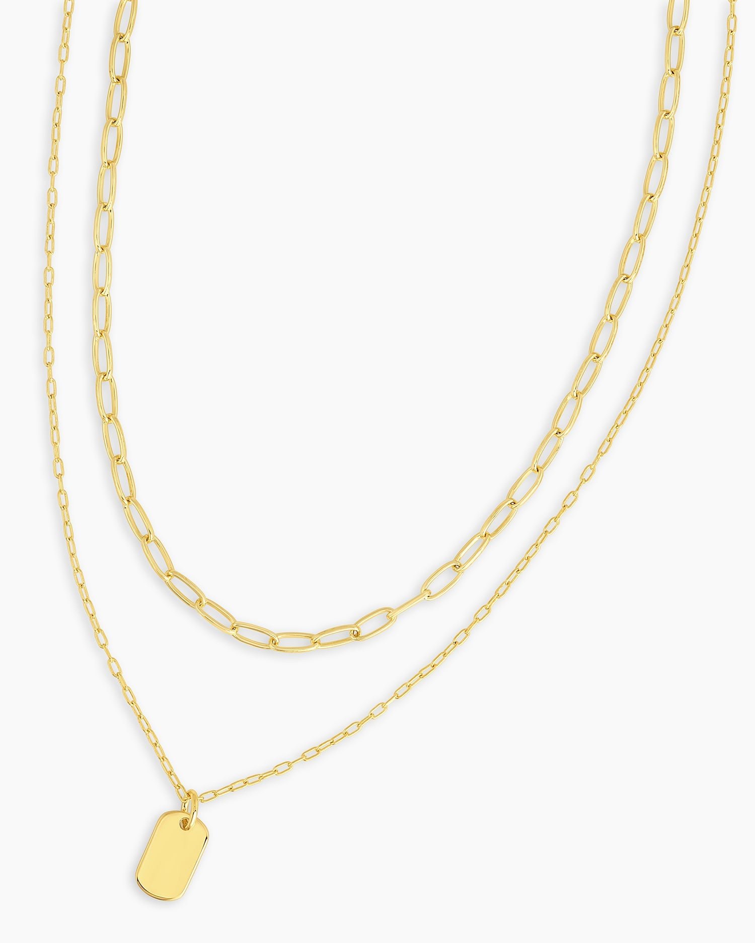 18k Gold Plated engravable Necklace || option::18k Gold Plated